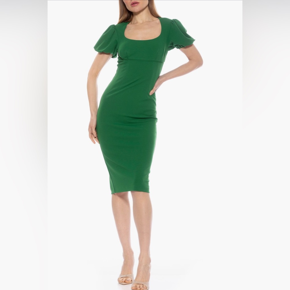 Alexia Admor Vibrant Green Midi Dress - NEW! never worn.
